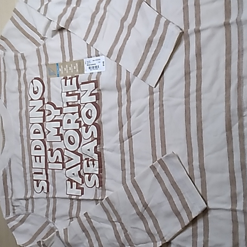 There Abouts long sleeve shirt 10/12 husky boys 60% cotton 40% polyester holiday